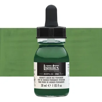 Výtvarná barva Akrylový inkoust Liquitex 30ml - Hooker's Green Hue Permanent