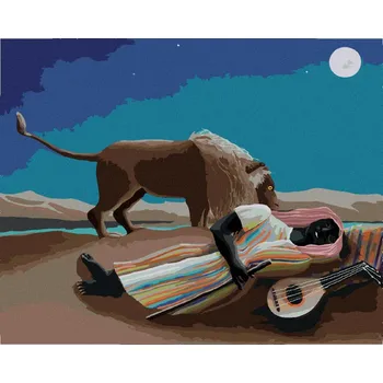 Hračka Diamondi Diamantové malování - SPÍCÍ CIKÁNKA (H. ROUSSEAU) Rozměr: 40x50 cm, Rámování: bez rámu a bez vypnutí plátna