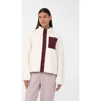 Dámská mikina 4F 4FAW23TFLEF124 CREME Dámská fleecová mikina US XL