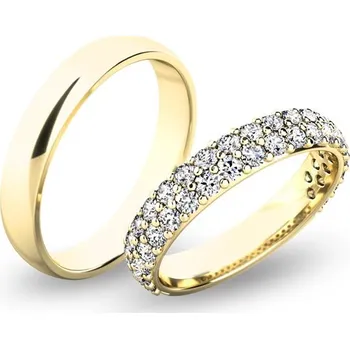 Prsten Snubní prsteny žluté zlato 585 zirkon 0.810 ct G/SI SP-61060