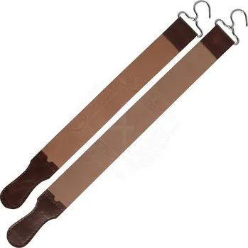 Lord of Battles Dvoustranný kožený obtahovací řemen na břitvu, s hákem