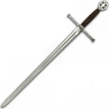 Replika zbraně Marto Velký katolický královský meč, povrchová úprava starostříbro, 120cm