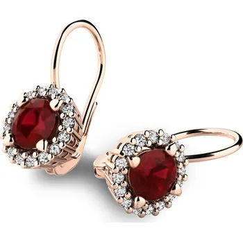 Náušnice Dámské náušnice růžové zlato 585/1000 přírodní diamant 1.00 ct G/SI 10925-CV-DIA-GRA