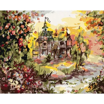 Hračka Diamondi Diamantové malování - POHÁDKOVÝ DŮM Rozměr: 40x50 cm, Rámování: bez rámu a bez vypnutí plátna