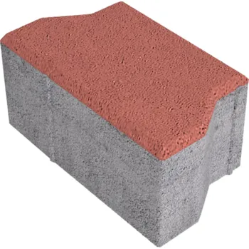 Dlažba DITON Zámková dlažba íčko 8 půlka červená