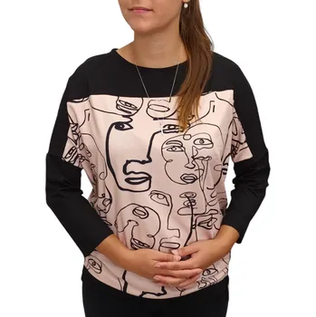 Dámská halenka Halenka Pratto béžová styl netopýr velikost pratto: 40