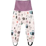 Dětské rostoucí softshellové kalhoty s membránou Monkey Mum® - Denní zvířátka 86/92