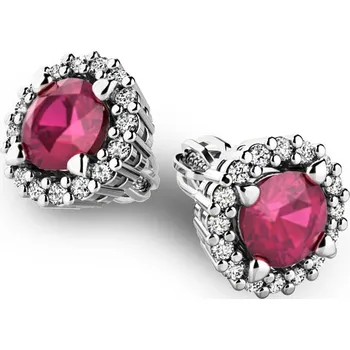 Náušnice Dámské náušnice bílé zlato 585/1000 přírodní diamant 1.00 ct G/SI 10926-B-DIA-RUB