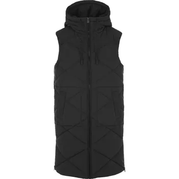 Dámská vesta DLOUHÁ DÁMSKÁ ČERNÁ VESTA S KAPUCÍ Elbsand