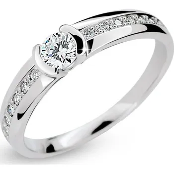 Módní doplněk Zásnubní prsten bílé zlato 585/000 přírodní diamant 0.332 ct G/SI ZP2106D velikost 50