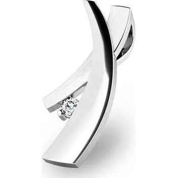 Přívěsek Dámský přívěsek bílé zlato 585/1000 přírodní diamant 0.026 ct G/SI 10855-B-DIA