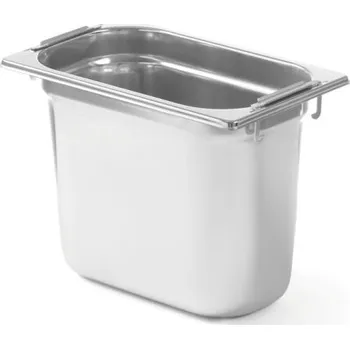 Nerezový dřez Gastronádoba s úchyty GN 1/4 200 mm | HENDI, 803608
