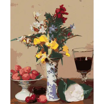 Diamondi Diamantové malování - ZÁTIŠÍ ZASNOUBENÍ (HENRI FANTIN-LATOUR) Rozměr: 40x50 cm, Rámování: bez rámu a bez vypnutí plátna