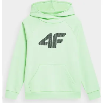 Chlapecká mikina 4F 4FJAW23TSWSM626 LIGHT GREEN Dětská mikina EU 122
