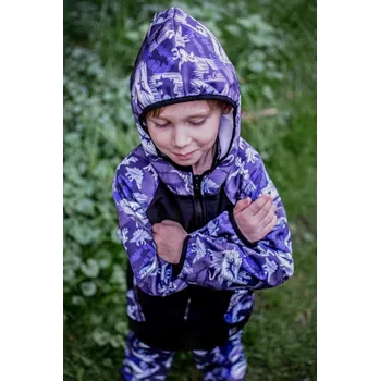 Chlapecká bunda Yháček Softshellová bunda Yháček, zimní, dinosauři na modré Velikost: 98