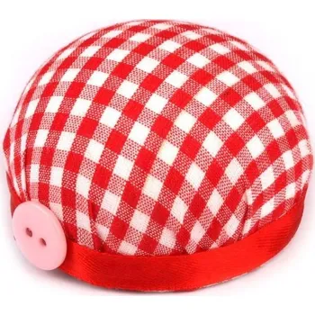 Krejčovské nůžky Jehelníček na ruku červenobílý