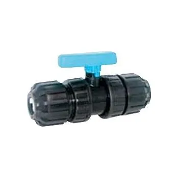 Vodovodní potrubí --- PLIMEX 40VSR16G kulový kohout 40x40mm, PN10, oboustranně svěrný, voda, PP, 40VSR16G040