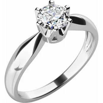 Prsten Dámský prsten bílé zlato 585/1000 přírodní diamant 0.33 ct G/SI 10763D velikost 54