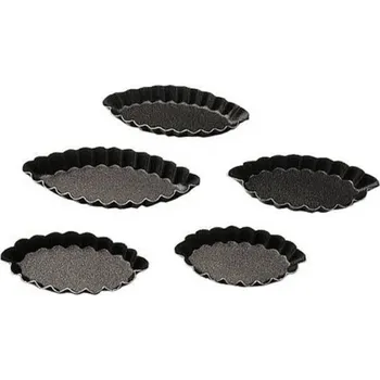 Hrnec Sambonet Paderno Industrie FORMA OVÁLNÁ - VLNKOVANÝ OKRAJ - NEPŘILNAVÝ POVRCH, průměr 10 cm (3 ks)