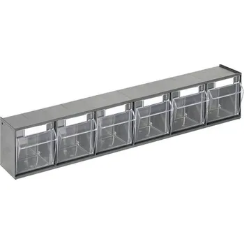 Zásobník na papírové ručníky Zásobník na drobné díly 6 x 60cm, vyklápěcí, průhledný, antracit