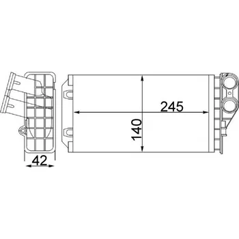 Výměník tepla, vnitřní vytápění MAHLE AH 82 000S