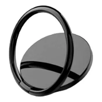 Kovový univerzální stojánek a držák na zadní stranu telefonu PRSTEN - černý