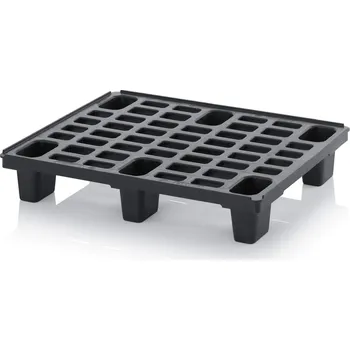paleta ESD lehké palety s bezpečnostním okrajem 80 x 60 x 13,7 cm - Dopravní černá - materiál: ESD PP - ESD LP 86