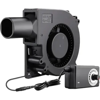 Domácí ventilátor Dmychadlový ventilátor s regulací a trubkou 120x120x32mm, 220-240V AC