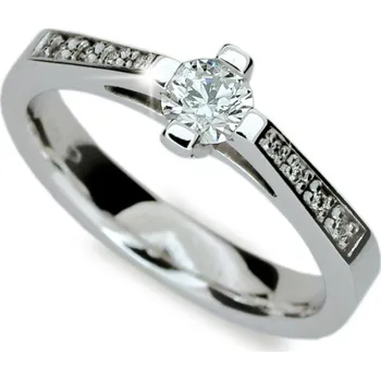 Módní doplněk Dámský prsten bílé zlato 585/000 přírodní diamant 0.285 ct DF1962 velikost 49