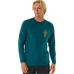 Rip curl pánské tričko Search Icon L/S Blue Green | Zelená | Velikost XL | 100% bavlna