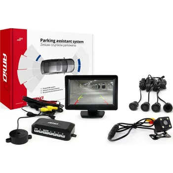 Auto-moto Parkovací asistent 4 senzory černé GOLD 18mm TFT01 4,3 `s kamerou night vision CAM-315 LED, , ,