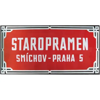 Papír Smaltovaná uliční cedule - 80x40 cm/60x30cm, pražská norma