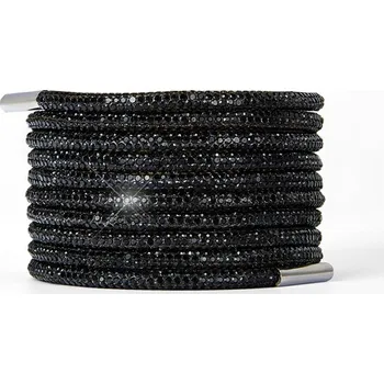 Tkaničky do bot Štrasové tkaničky do bot nebo do mikiny, jeden pár - Černé, 120 cm