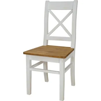 Jídelní stůl Rustikální židle WHITE HOME SIL26 z masivu Barevné provedení: Antická bílá K16 - antická bílá K16