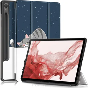 Pouzdro na tablet Print chytré zavírací pouzdro na Samsung Galaxy Tab S9/Tab S10 - kočka