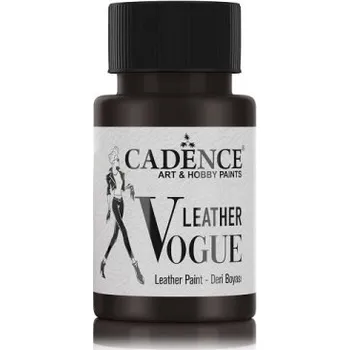 Speciální výtvarná barva Metalická barva Leather Vogue, 50 ml - černá