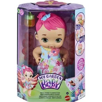 Panenka Mattel My Garden Baby™ Miminko plameňák s růžovými vlásky