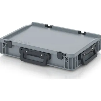 paleta Euro přepravky kufry 3G 40 x 30 x 9 cm - Stříbrošedá - materiál: PP - ED 43/75 HG 3G