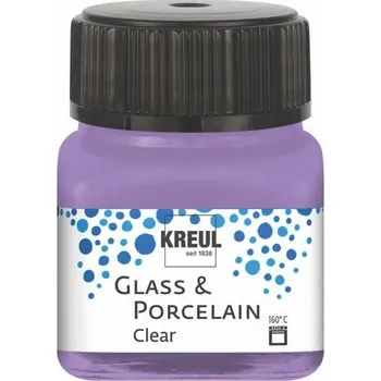 Speciální výtvarná barva Kreul Barva na sklo a porcelán clear 20 ml LILA
