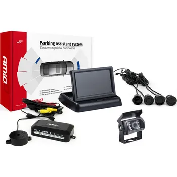 Parkovací asistent Parkovací asistent 4 senzory černé TFT02 4,3 `s kamerou night vision CAM-501-IR, , ,