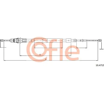Lanko parkovací brzdy Tažné lanko, parkovací brzda COFLE 92.10.4715