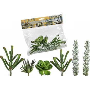umělá květina Mix sukulentů, sada 6 ks (137172 001 ART17764 sukulent mix)