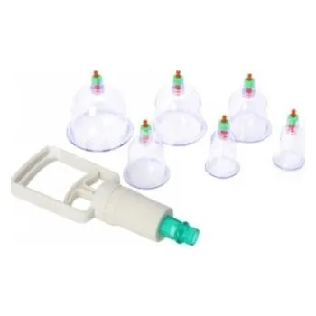 Masážní přístroj HIT! Vakuové masážní baňky 6 kusů + pumpa