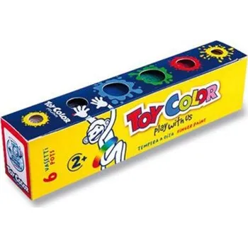 Vodová barva Prstové barvy Toy Color 6 barev, 25 ml