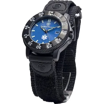Hodinky Smith & Wesson® Hodinky EMT s nylonovým řemínkem ČERNO/MODRÉ + Doprava zdarma na další nákup