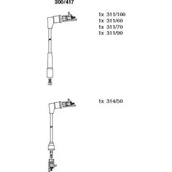 Zapalovací kabel Sada kabelů pro zapalování, , MD023742, BREMI, 300/417