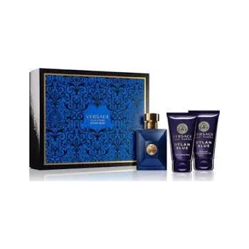 Kosmetická sada Versace Dylan Blue Pour Homme Set - EDT 50 ml + sprchový gel 50 ml + balzám po holení 50 ml Dárková sada