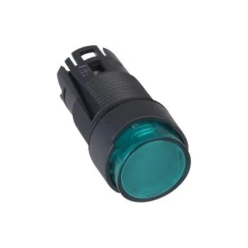 Stykač SCHN ZB6AE3 Ovládací hlavice stiskací prosvětlená, přesah., s návrat. - zelená