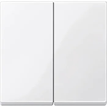 vypínač Merten kryt dvojitý vypínač Systéem M, 1-M, M Smart, M Plan, M Creativ polární bílá lesklá 432519 1 ks