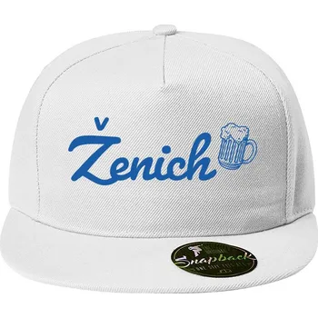 Kšiltovka Pánská snapback kšiltovka Ženich, Barva Bílá, Velikost 20,5×11 cm , Canvas Kšiltovka snapback Bezvatriko.cz 2117